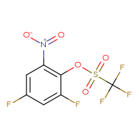 Chemical structure of 2,4-difluoro-6-nitrophenyl trifluoromethanesulfonate - CSSB20872489106