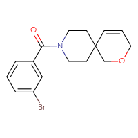 Chemical structure of 9-(3-bromobenzoyl)-2-oxa-9-azaspiro[5.5]undec-4-ene - CSSB06912340625