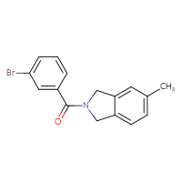Chemical structure of 2-(3-bromobenzoyl)-5-methyl-2,3-dihydro-1H-isoindole - CSSB00789921329