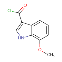 Chemical structure of 7-methoxy-1H-indole-3-carbonyl chloride - CSSB00010243478