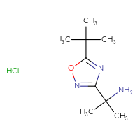 Chemical structure of 2-(5-tert-butyl-1,2,4-oxadiazol-3-yl)propan-2-amine hydrochloride - CSSB00000747342