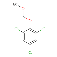 Chemical structure of 1,3,5-trichloro-2-(methoxymethoxy)benzene - CSSB09889178837