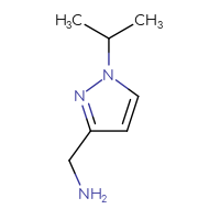 Chemical structure of 1-[1-(propan-2-yl)-1H-pyrazol-3-yl]methanamine - CSSB00000754596