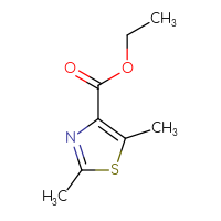 Chemical structure of ethyl 2,5-dimethyl-1,3-thiazole-4-carboxylate - CSSB00011996008