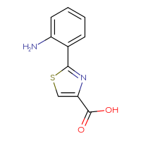 Chemical structure of 2-(2-aminophenyl)-1,3-thiazole-4-carboxylic acid - CSSB00012332285