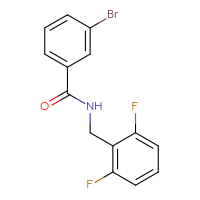 Chemical structure of 3-bromo-N-[(2,6-difluorophenyl)methyl]benzamide - CSSB01409888351