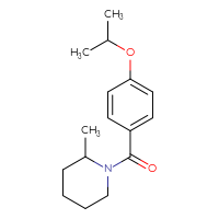 Chemical structure of 2-methyl-1-[4-(propan-2-yloxy)benzoyl]piperidine - CSSB00103822312