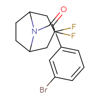 Chemical structure of 8-(3-bromobenzoyl)-3,3-difluoro-8-azabicyclo[3.2.1]octane - CSSB02021513249