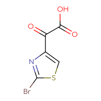Chemical structure of 2-(2-bromo-1,3-thiazol-4-yl)-2-oxoacetic acid - CSSB00103090114