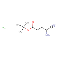 Chemical structure of tert-butyl 4-amino-4-cyanobutanoate hydrochloride - CSSB21189751318