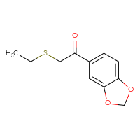 Chemical structure of 1-(2H-1,3-benzodioxol-5-yl)-2-(ethylsulfanyl)ethan-1-one - CSSB00011343836