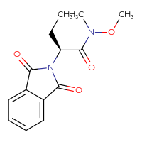 Chemical structure of (2S)-2-(1,3-dioxo-2,3-dihydro-1H-isoindol-2-yl)-N-methoxy-N-methylbutanamide - CSSB15126263166
