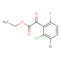 Chemical structure of ethyl 2-(3-bromo-2-chloro-6-fluorophenyl)-2-oxoacetate - CSSB00053762716