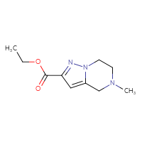 Chemical structure of ethyl 5-methyl-4H,5H,6H,7H-pyrazolo[1,5-a]pyrazine-2-carboxylate - CSSB00010073405