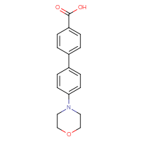 Chemical structure of 4'-(morpholin-4-yl)-[1,1'-biphenyl]-4-carboxylic acid - CSSB06581049984