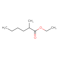 Chemical structure of ethyl 2-methylhexanoate - CSSB00014592049