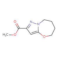 Chemical structure of methyl 5H,6H,7H,8H-pyrazolo[3,2-b][1,3]oxazepine-2-carboxylate - CSSB00015969817