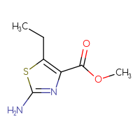 Chemical structure of methyl 2-amino-5-ethyl-1,3-thiazole-4-carboxylate - CSSB00000066355