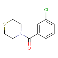 Chemical structure of 4-(3-chlorobenzoyl)thiomorpholine - CSSB00030490101