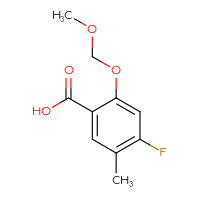 Chemical structure of 4-fluoro-2-(methoxymethoxy)-5-methylbenzoic acid - CSSB06262524419