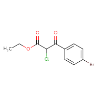 Chemical structure of ethyl 3-(4-bromophenyl)-2-chloro-3-oxopropanoate - CSSB20563221857