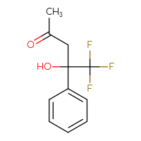 Chemical structure of 5,5,5-trifluoro-4-hydroxy-4-phenylpentan-2-one - CSSB00000066375