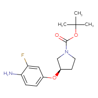 Chemical structure of tert-butyl (3R)-3-(4-amino-3-fluorophenoxy)pyrrolidine-1-carboxylate - CSSB00134771672