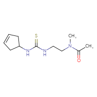 Chemical structure of N-(2-{[(cyclopent-3-en-1-yl)carbamothioyl]amino}ethyl)-N-methylacetamide - CSSB21432498817