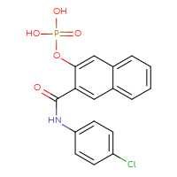 Chemical structure of ({3-[(4-chlorophenyl)carbamoyl]naphthalen-2-yl}oxy)phosphonic acid - CSSB00000093827