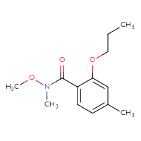 Chemical structure of N-methoxy-N,4-dimethyl-2-propoxybenzamide - CSSB15033579095