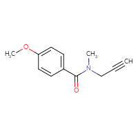 Chemical structure of 4-methoxy-N-methyl-N-(prop-2-yn-1-yl)benzamide - CSSB00013049908