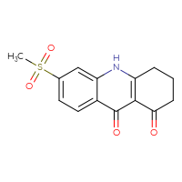 Chemical structure of 6-methanesulfonyl-1,2,3,4,9,10-hexahydroacridine-1,9-dione - CSSB02495365290