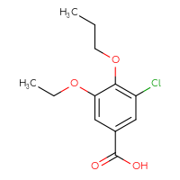 Chemical structure of 3-chloro-5-ethoxy-4-propoxybenzoic acid - CSSB00000684045
