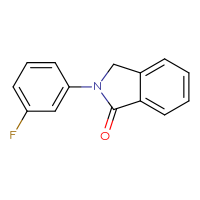 Chemical structure of 2-(3-fluorophenyl)-2,3-dihydro-1H-isoindol-1-one - CSSB20538620087