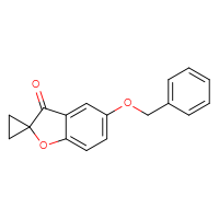 Chemical structure of 5-(benzyloxy)-3H-spiro[1-benzofuran-2,1'-cyclopropan]-3-one - CSSB00025774964