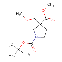 Chemical structure of 1-tert-butyl 3-methyl 3-(methoxymethyl)pyrrolidine-1,3-dicarboxylate - CSSB00010414635
