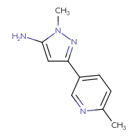 Chemical structure of 1-methyl-3-(6-methylpyridin-3-yl)-1H-pyrazol-5-amine - CSSB00102981809