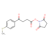 Chemical structure of 2,5-dioxopyrrolidin-1-yl 4-[4-(methylsulfanyl)phenyl]-4-oxobutanoate - CSSB20270393636