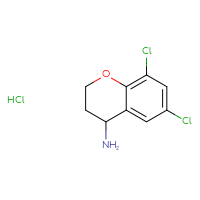 Chemical structure of 6,8-dichloro-3,4-dihydro-2H-1-benzopyran-4-amine hydrochloride - CSSB00160571046