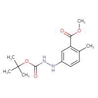 Chemical structure of methyl 5-({[(tert-butoxy)carbonyl]amino}amino)-2-methylbenzoate - CSSB14948316081
