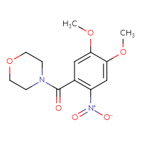 Chemical structure of 4-(4,5-dimethoxy-2-nitrobenzoyl)morpholine - CSSB00047609062