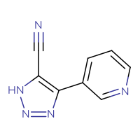Chemical structure of 4-(pyridin-3-yl)-1H-1,2,3-triazole-5-carbonitrile - CSSB00000065917