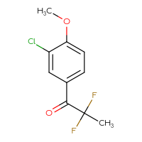 Chemical structure of 1-(3-chloro-4-methoxyphenyl)-2,2-difluoropropan-1-one - CSSB00016238590