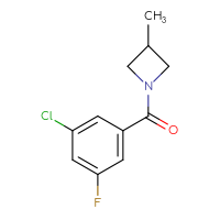 Chemical structure of 1-(3-chloro-5-fluorobenzoyl)-3-methylazetidine - CSSB00071396523
