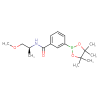 Chemical structure of N-[(2S)-1-methoxypropan-2-yl]-3-(4,4,5,5-tetramethyl-1,3,2-dioxaborolan-2-yl)benzamide - CSSB02166475621