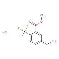 Chemical structure of methyl 5-(aminomethyl)-2-(trifluoromethyl)benzoate hydrochloride - CSSB00133013787