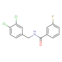 Chemical structure of N-[(3,4-dichlorophenyl)methyl]-3-fluorobenzamide - CSSB00104406328