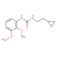 Chemical structure of 3-(2-cyclopropylethyl)-1-(2,3-dimethoxyphenyl)urea - CSSB02011662456