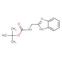 Chemical structure of tert-butyl N-[(1H-1,3-benzodiazol-2-yl)methyl]carbamate - CSSB00011725787