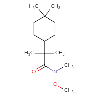 Chemical structure of 2-(4,4-dimethylcyclohexyl)-N-methoxy-N,2-dimethylpropanamide - CSSB21151592327